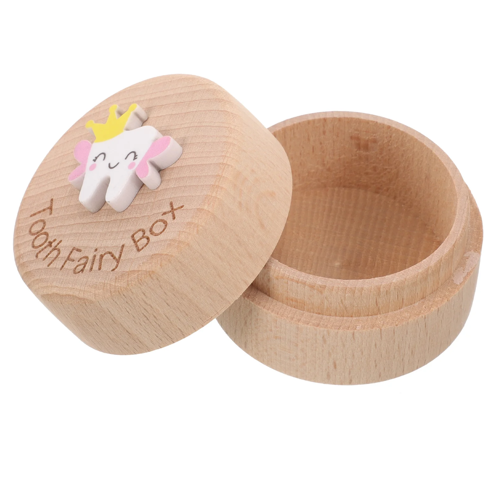 

Wooden Baby Tooth Keeper for Toddlers First Tooth Holder Kids Teeth Storage Container Keepsake Growth Record