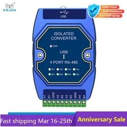 4 Serial Ports Converter COJXU E810-U41 USB to RS-485 Serial Port USB-C High Protection 12M Rate Isolation Industrial Grade