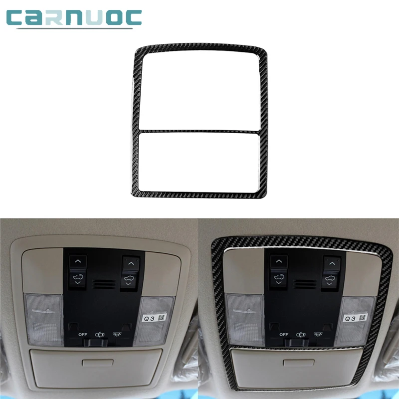 

For Toyota Land Cruiser Prado 2010-2018 Carbon Fiber Interior Reading Light Decorative Frame Stickers Car Accessories