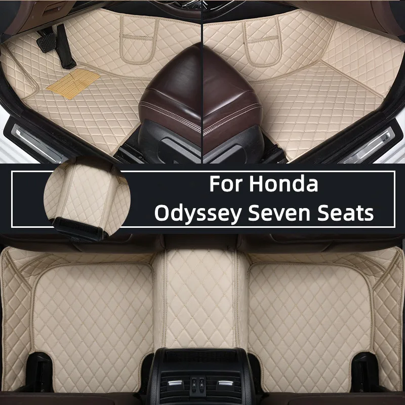 Car Floor Mats For Honda Odyssey Seven Seats 2004 2005 2006 2007 2008 Custom Auto Foot Pads Carpet Cover Interior Accessories