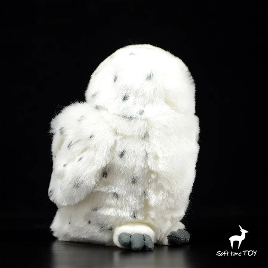 Lifelike Snowy Owl Plush Toy - Realistic White Owl Stuffed Animal, White Falcon Plushie, Eagle Owl Collectors Doll Bird Lovers view 5