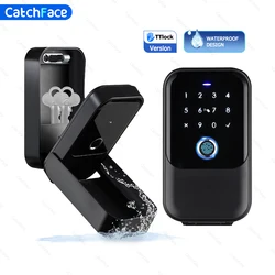 IP65 Wall Mount Key Box Small Container Outdoor Waterproof Safe Security Password Fingerprint Tuya or TTLock APP Anti-theft box