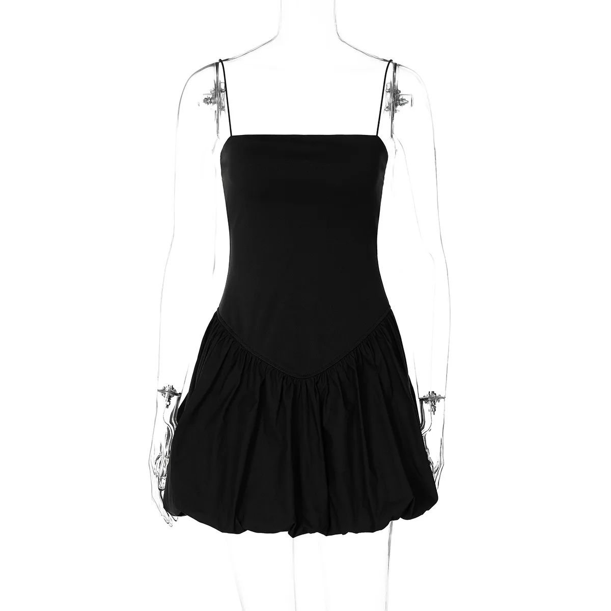 Abito da donna vintage solido mini abito da ballo Cami abiti slash neck senza maniche estate moda femminile abito casual abiti