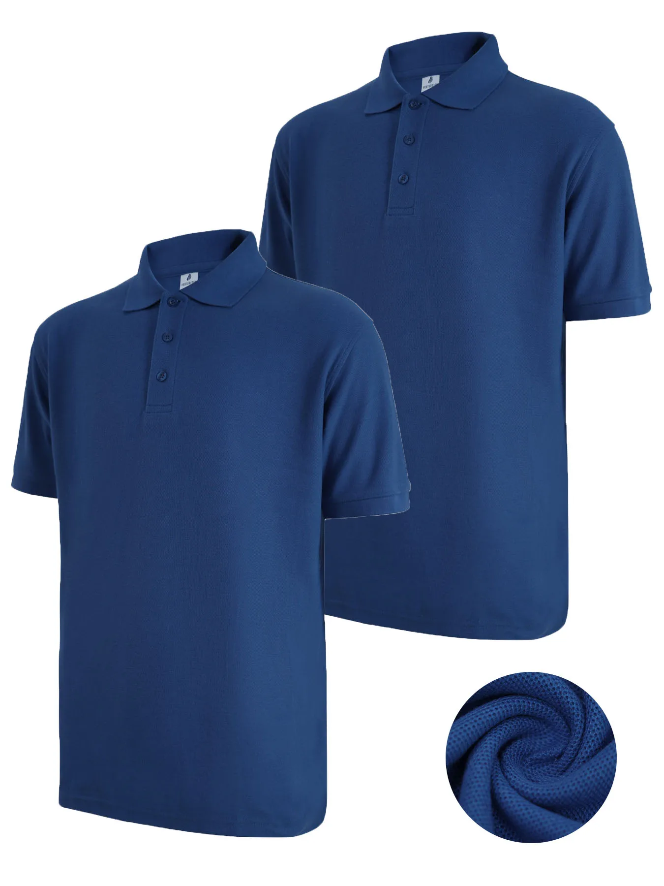 2 Pack Men's Polo Shirts Short Sleeve Golf Shirt Breathable Quick Dry Casual Business Tennis Polo Shirt for Men