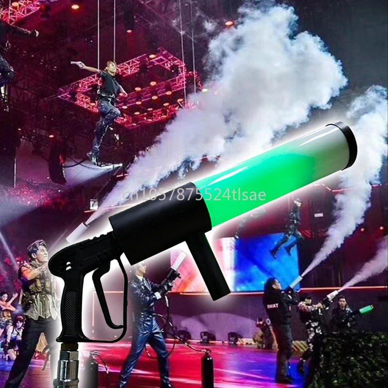 

Ручной атмосферный пистолет со светодиодной подсветкой CO2, DJ, пистолет для сухого льда, реквизит для сценических специальных эффектов