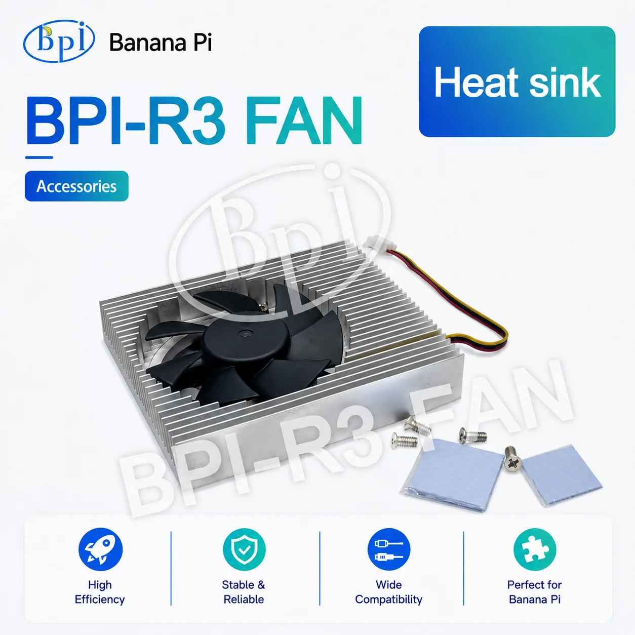 Banana Pi BPI-R3 Fan Heat Sink with FAN for BPI-R3 Accessories