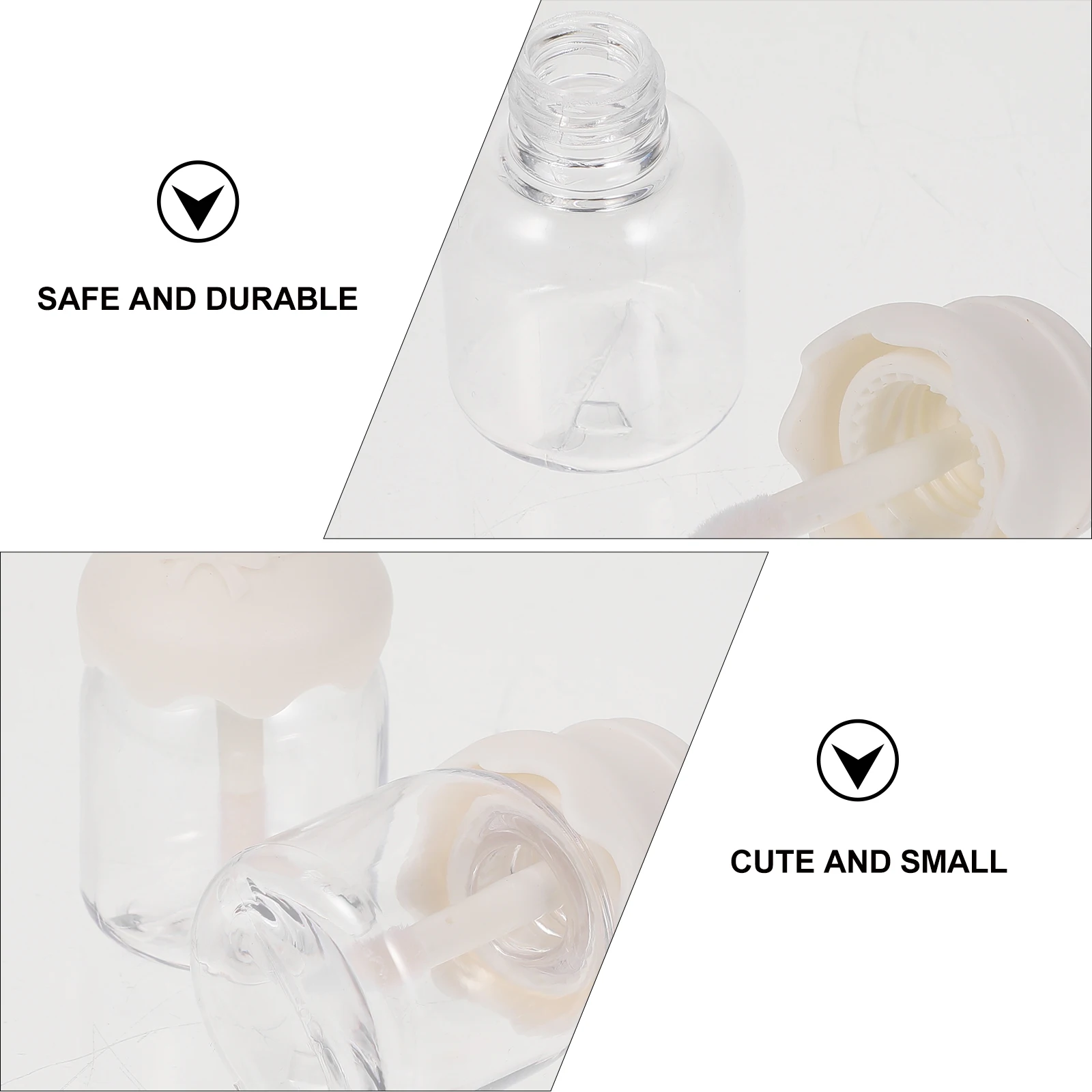 20 pçs vazio tubo de brilho labial garrafa forma recipiente de bálsamo labial de plástico com escova recarregável portátil para viagens escritório em casa