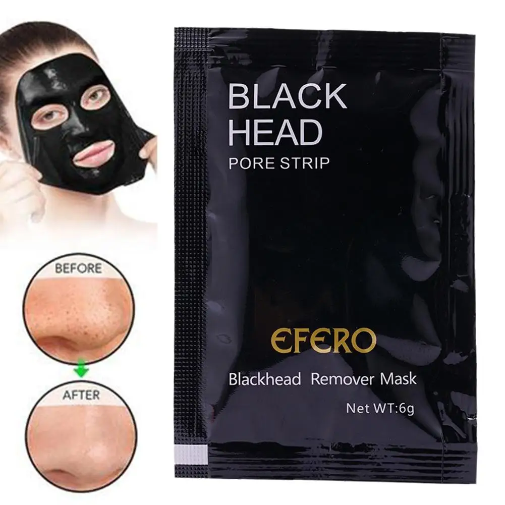 Blackhead Remover Nose Mask Mineral Mud Clean Remover Nose Mask Acne Peeling Black Deep Mask Shrink Skin Pore Care Cleansin H5A6