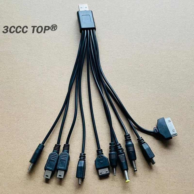 Multi-Pin-Kabel Ladegerät USB-Adapter Kabel Datenkabel 10 in 1 Multifunktions-USB-Daten übertragungs kabel Universal