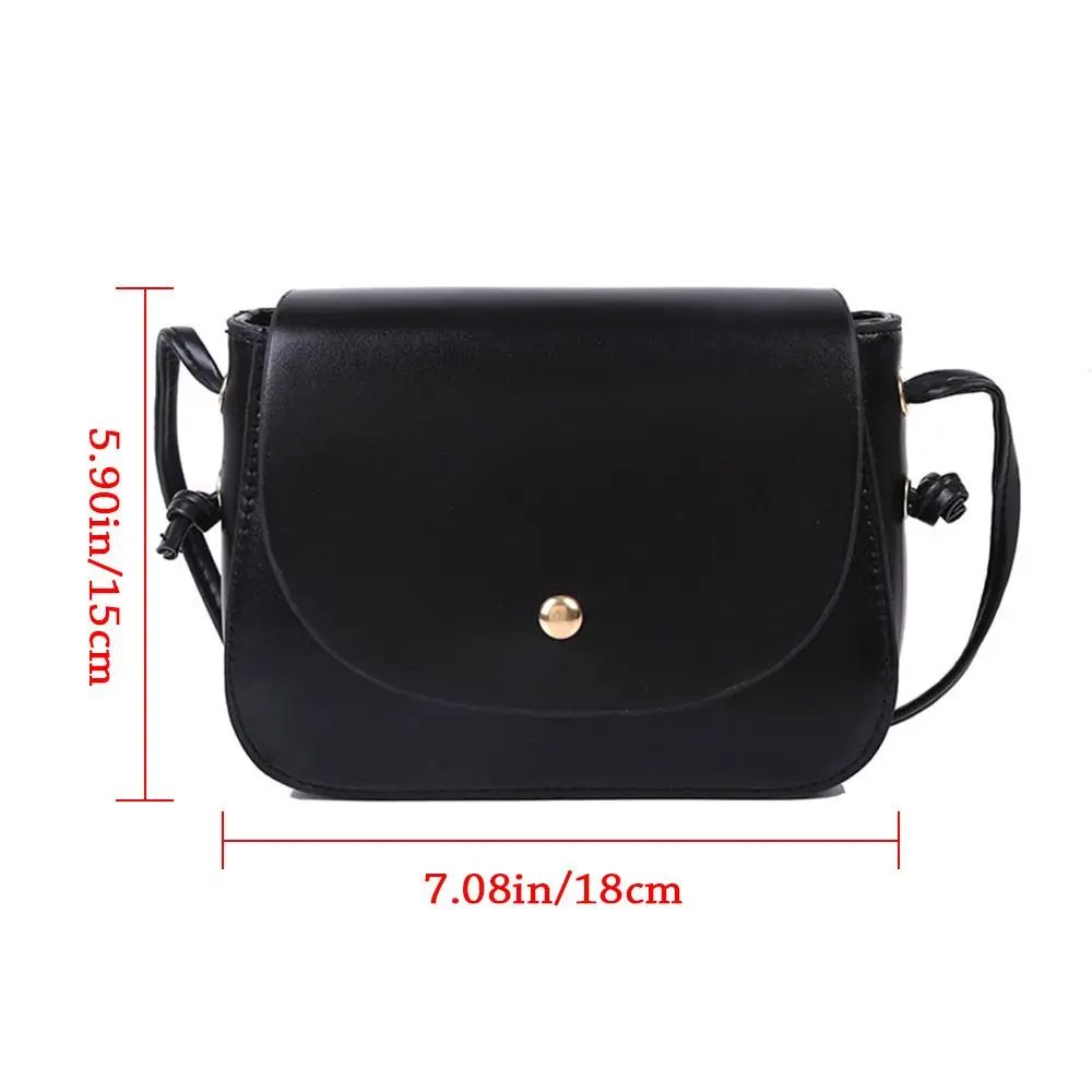 Fashion Women PU Leather Shoulder Bag Female Simple Pure Color Crossbody Bags Casual Small Purse