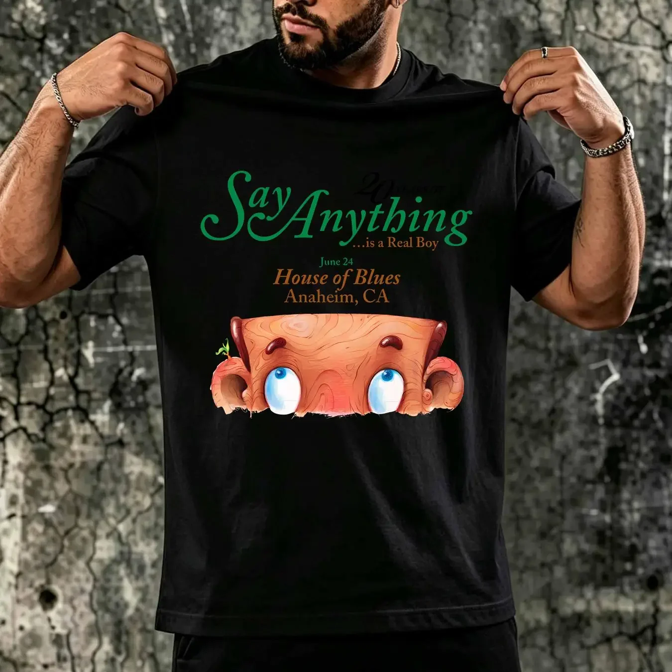 washed T Shirt 20 years of Say Anything Is A Real Boy Full Size S 5XL long or short sleeves vintage Washed fashion