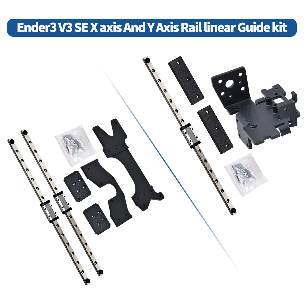 Zestawy do modernizacji drukarek 3D Ender 3/Pro/S1/Ender 3 V2, zestaw liniowych szyn osi Y, zestawy do modernizacji osi X z uchwytem do szyn Ender 3 V3 SE — zdjęcie produktu 6