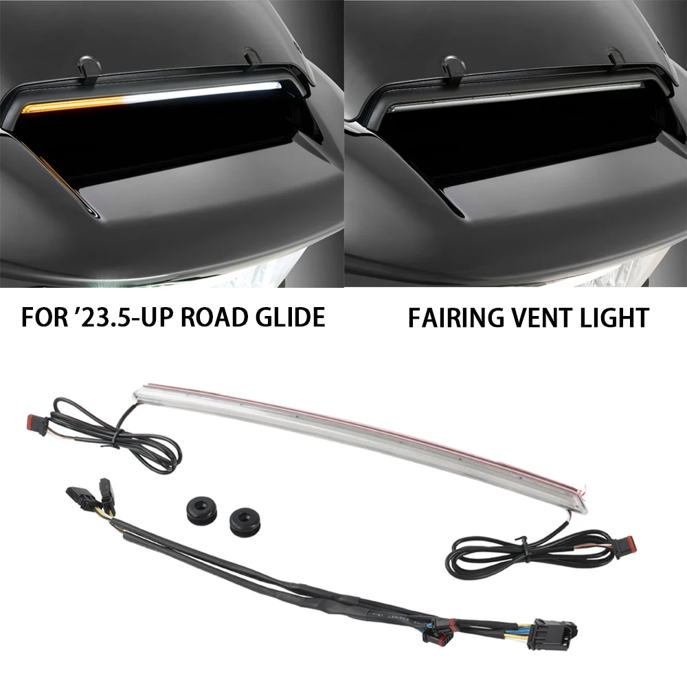 

Motorcycle Batwing Fairing Vent Trim Accent LED Light For Harley Touring CVO Road Glide ST FLTRXSTSE Custom FLTRXSE 2023-2025