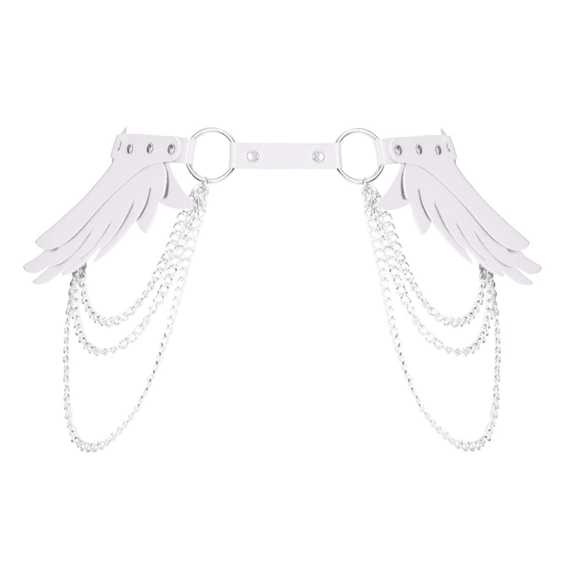 Y2k Angel Wing Rivet Waist Belt PU Universal Belt Hot Girl Women Waist Belt for Coat Skirts Jeans Decorative - Image 2