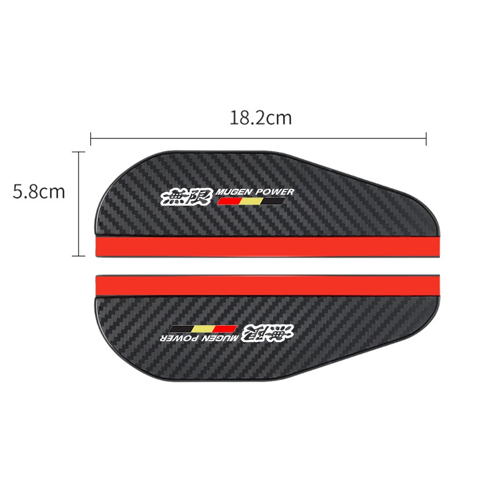 for Honda mugen power Accord Civic vezel Crv City Jazz Hrv 2pcs car Rearview mirror Carbon fiber Rain car accessories