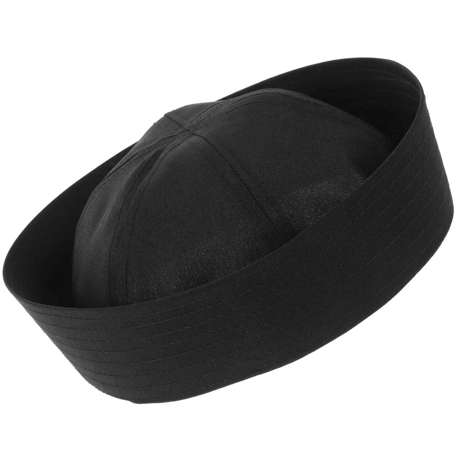 

Navy Sailor Hat Black Captain Costume Party Hat for Women Men Boating Stylish Comfortable Adjustable Brim Stage Performance Prop
