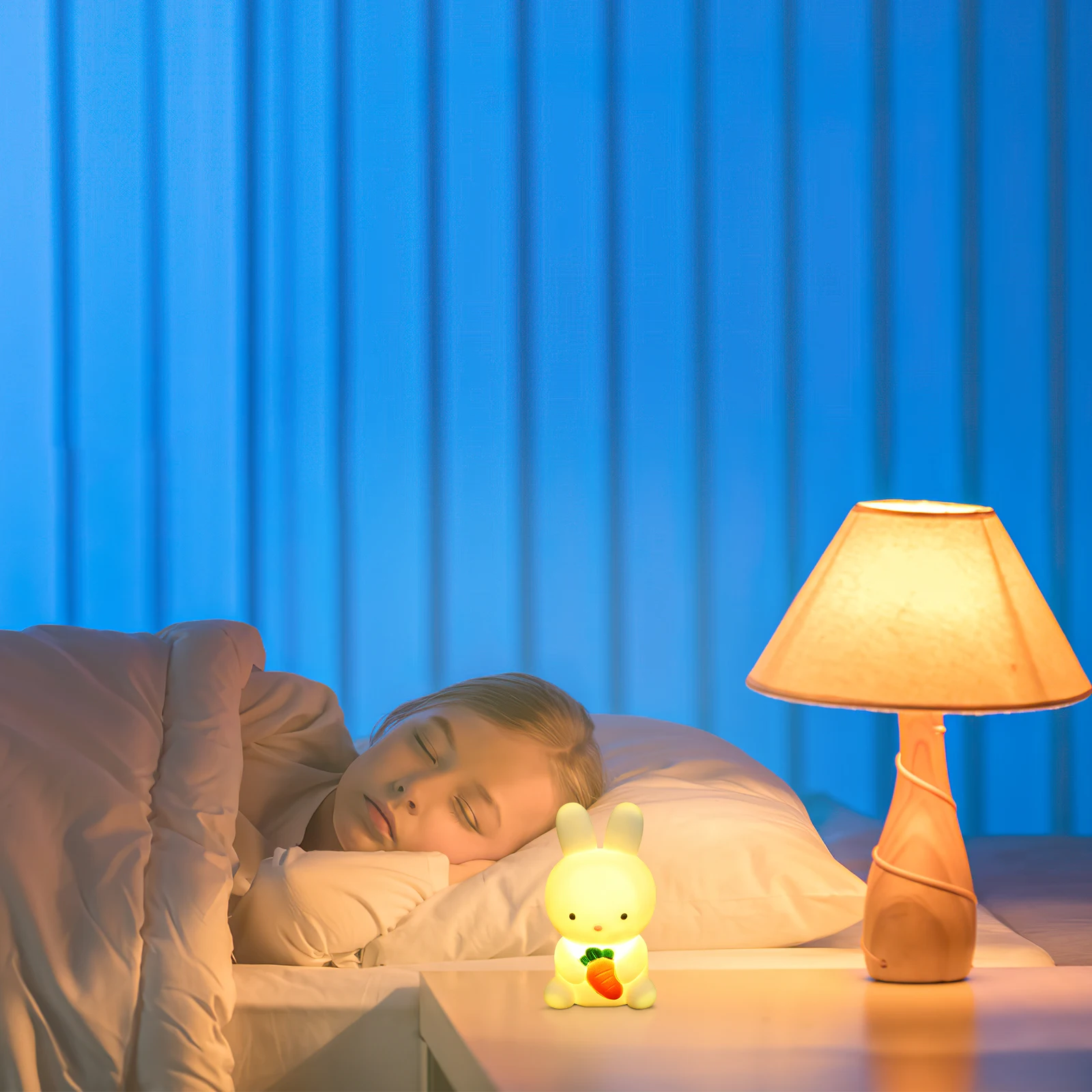 

Rabbit Night Light Cute Bunny Led Lamp For Kids Bedroom Nursery Bedside Table Decor Soft Glow Nightlight For Children Warm