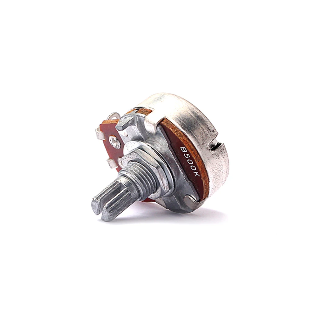 

B500K Potentiometer 15Mm Long Knurled Split Shaft Volume Tone Control Replacement For Amp Audio B500K Ohm Mini Solder Lugs