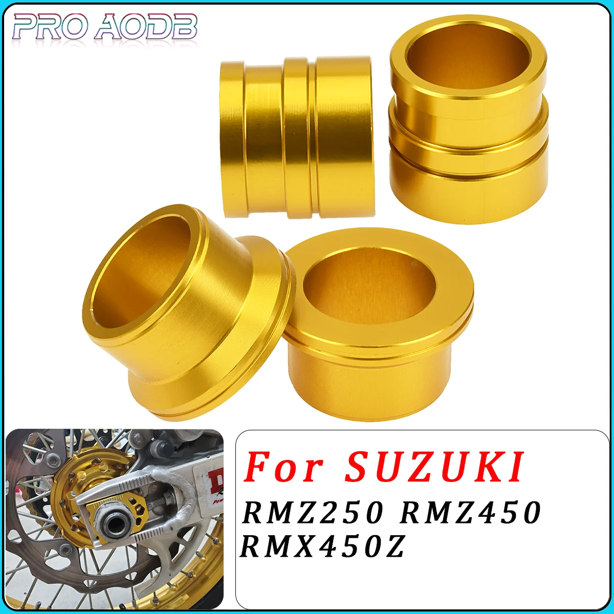 

Motorcycle CNC For Suzuki RMZ450 Front Rear Wheel Hub Spacer RMZ250 2005 2006-2024 RMX 450Z 2010-2017 Motocross Dirt Pit Bike