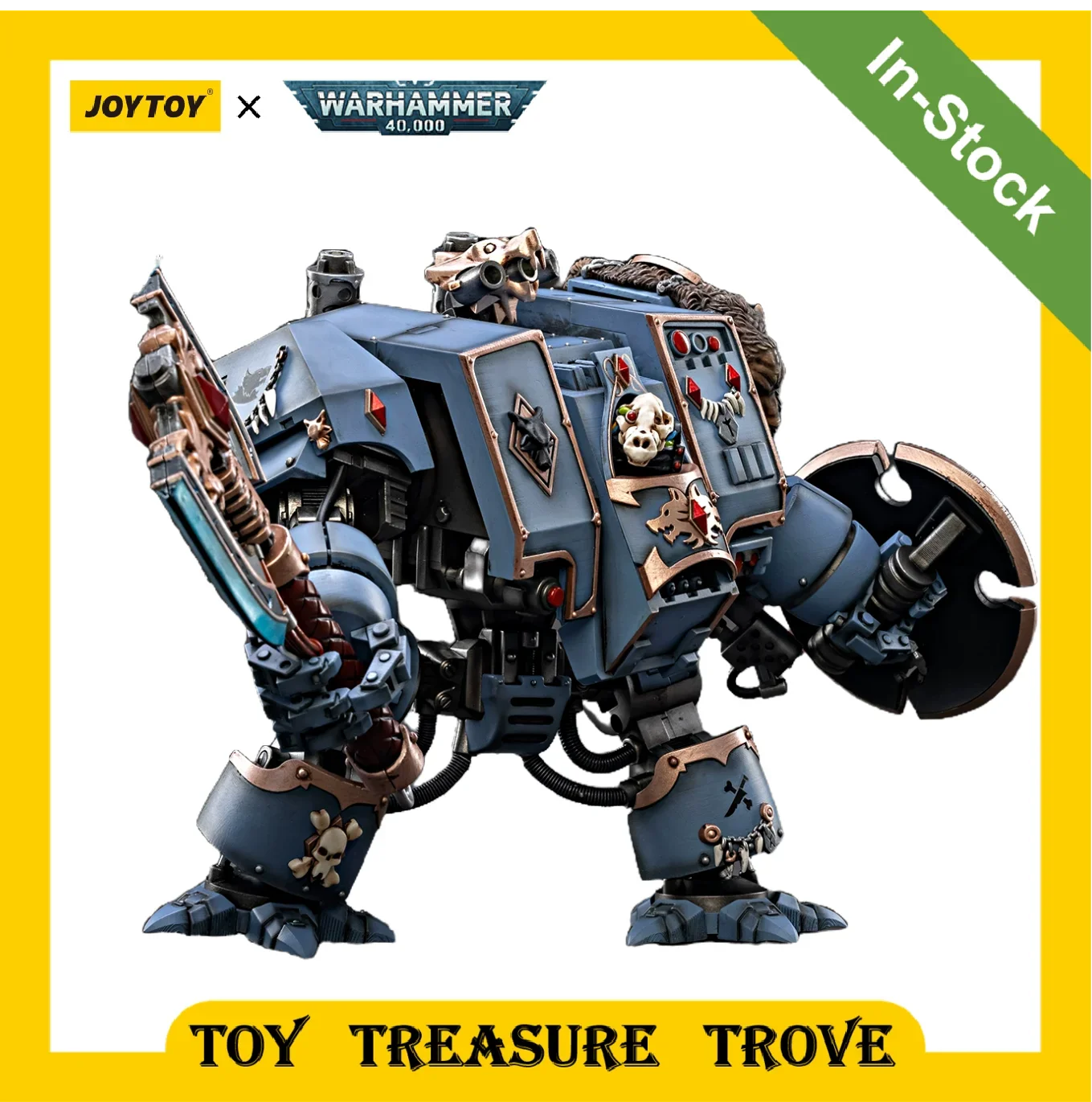 [IN STOCK] JOYTOY 1/18 Warhammer 40k Action Figure Space Marines Space Wolves Venerable Dreadnought Brother Hvor Model Toy