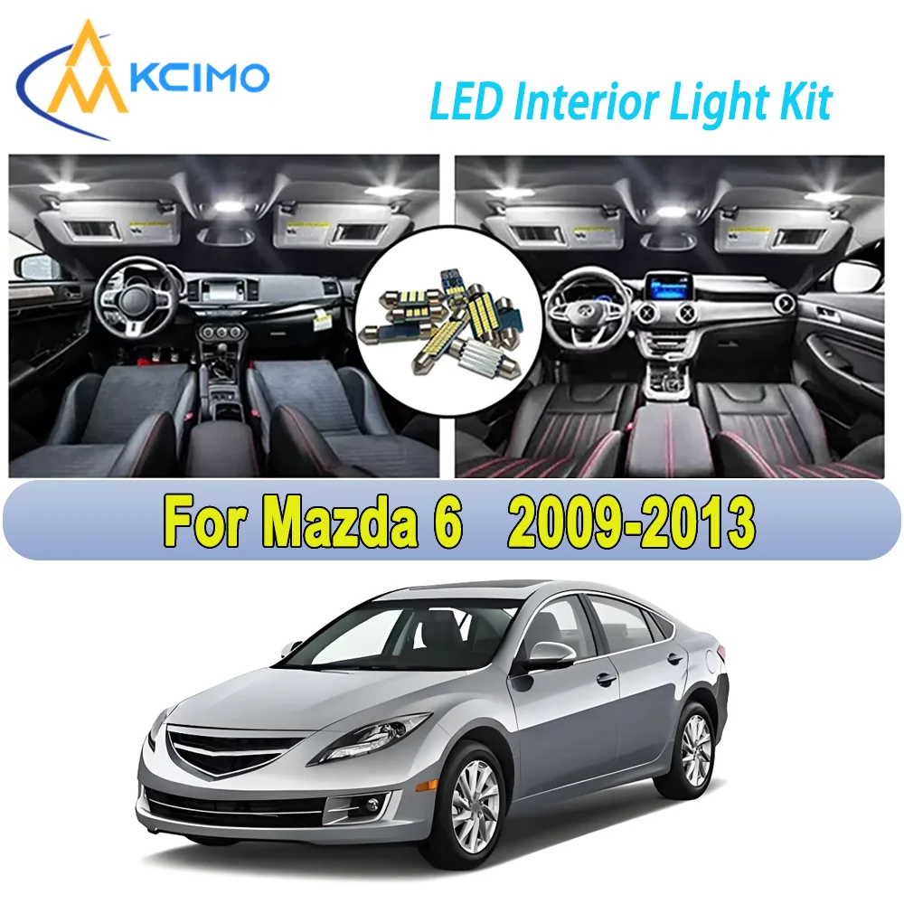 

New Light Bulb For Mazda 6 (2009-2013) Premium Bright LED Interior Dome Map Trunk Light Kit Car Led Lamps Canbus Car LED Lights