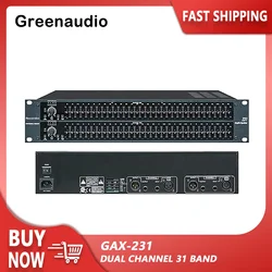 GAX-231 Professional Equalizer stage analog Dual Channel 31 Band stereo 231 EQ audio Signal Processor