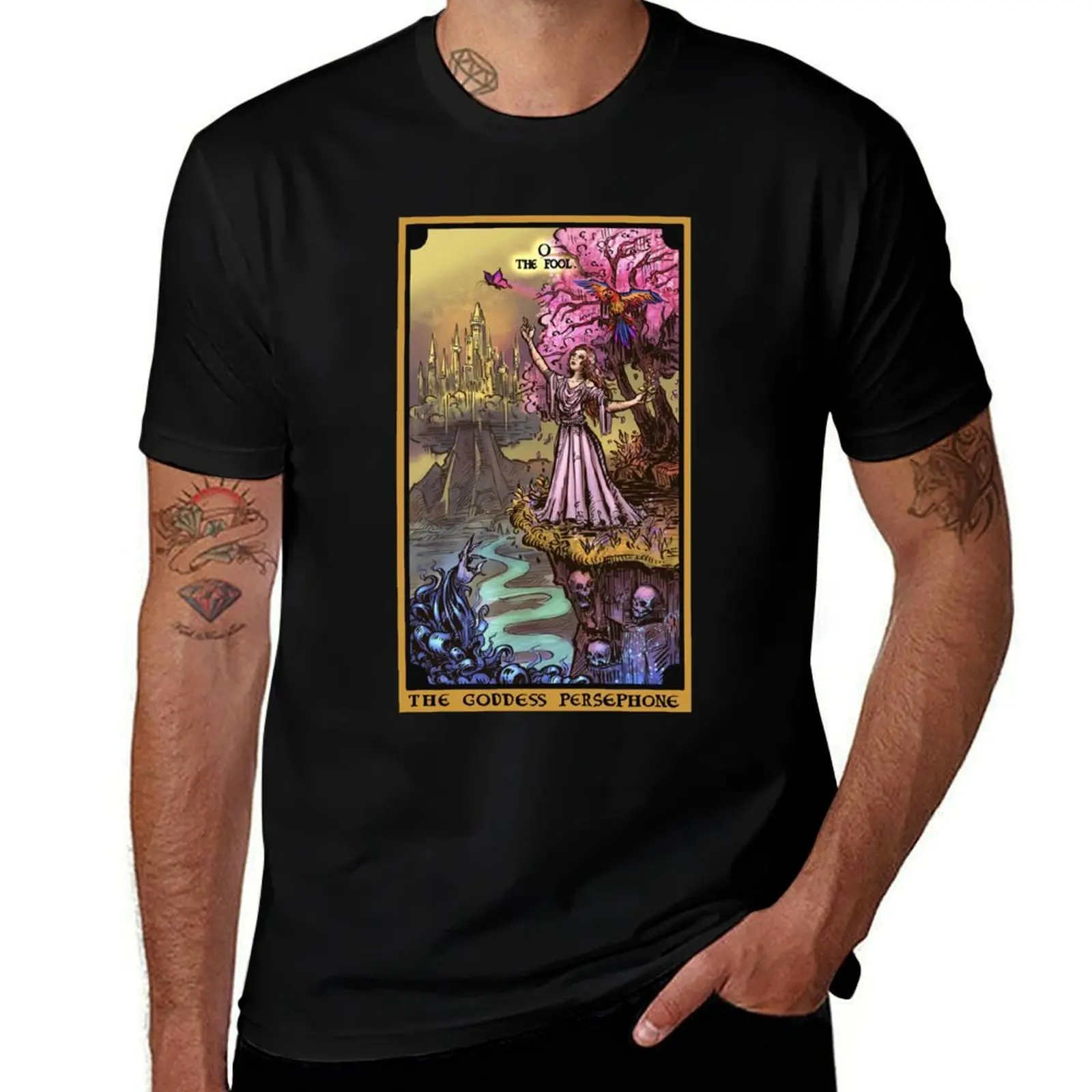 The Goddess Persephone The Fool Tarot Card T-Shirt Plus Size Comfort Fit Tee T-Shirt