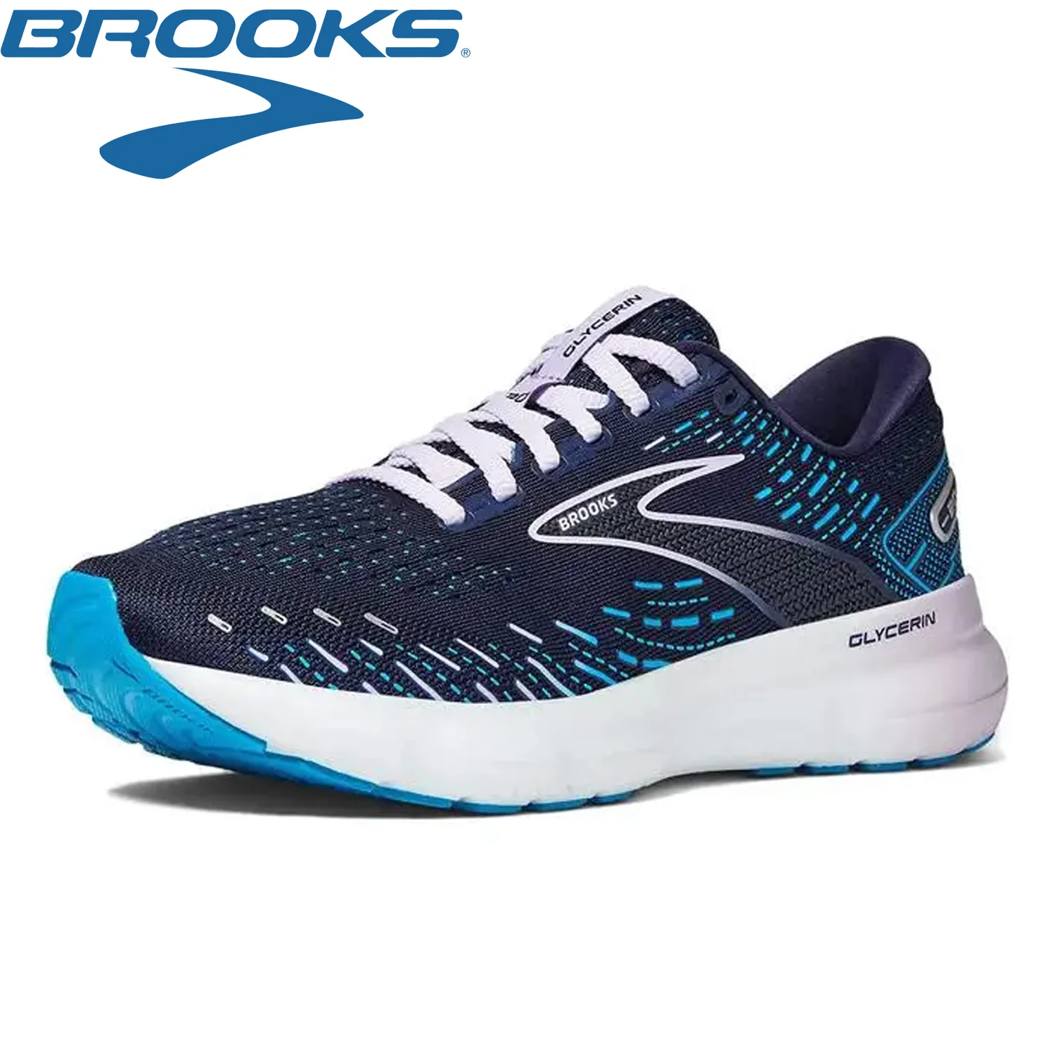 BROOKS Women Sneakers Glycerin 20 Running Shoes Lightweight Stretch Cushioned Outdoor Sneakers Casual Sneakers for Women