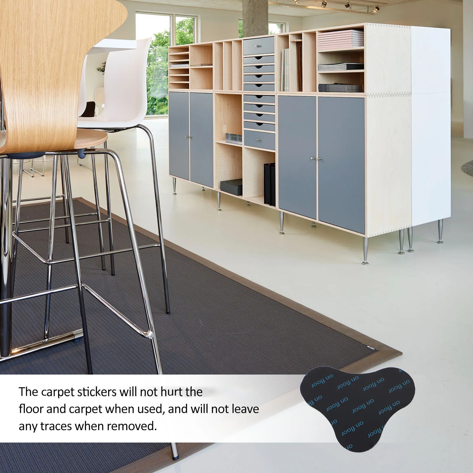 12 szt. Antypoślizgowe podkładki pod dywan, usuwalne naklejki na dywan, bezśladowe podkładki antypoślizgowe do mocowania dywanów i mat podłogowych w domu, bezśladowe podkładki pod dywan.