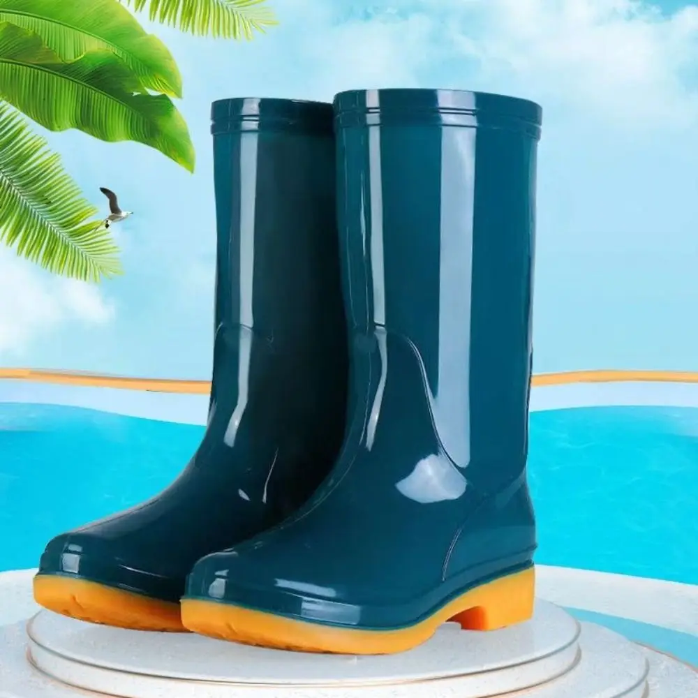 Hohe Damen-Regenstiefel, rutschfeste, wasserdichte Stiefel, leichte, langlebige Gartenarbeitsschuhe für den Außenbereich, Küche usw. – Detail 8