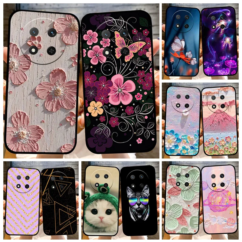 For Honor X9c 5G X60 Pro 5G Fashion Colour Shield Luxury Silicone Shell Funda For Honor X9C 5G X60 Pro 5G Black Back Cover