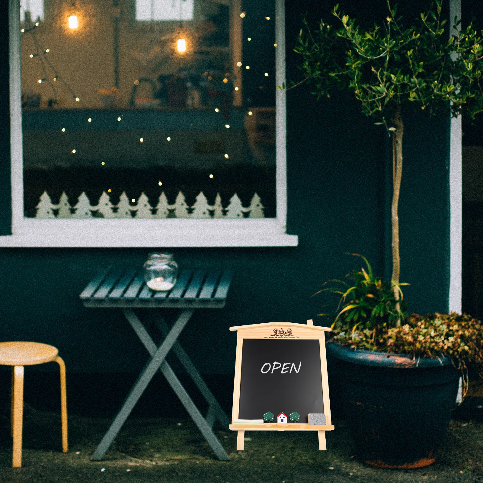 

Wood Blackboards St Chalkboards Small Blackboard Hanging Decor Desktop Message Boards Reusable Note Writing Boards Coffee