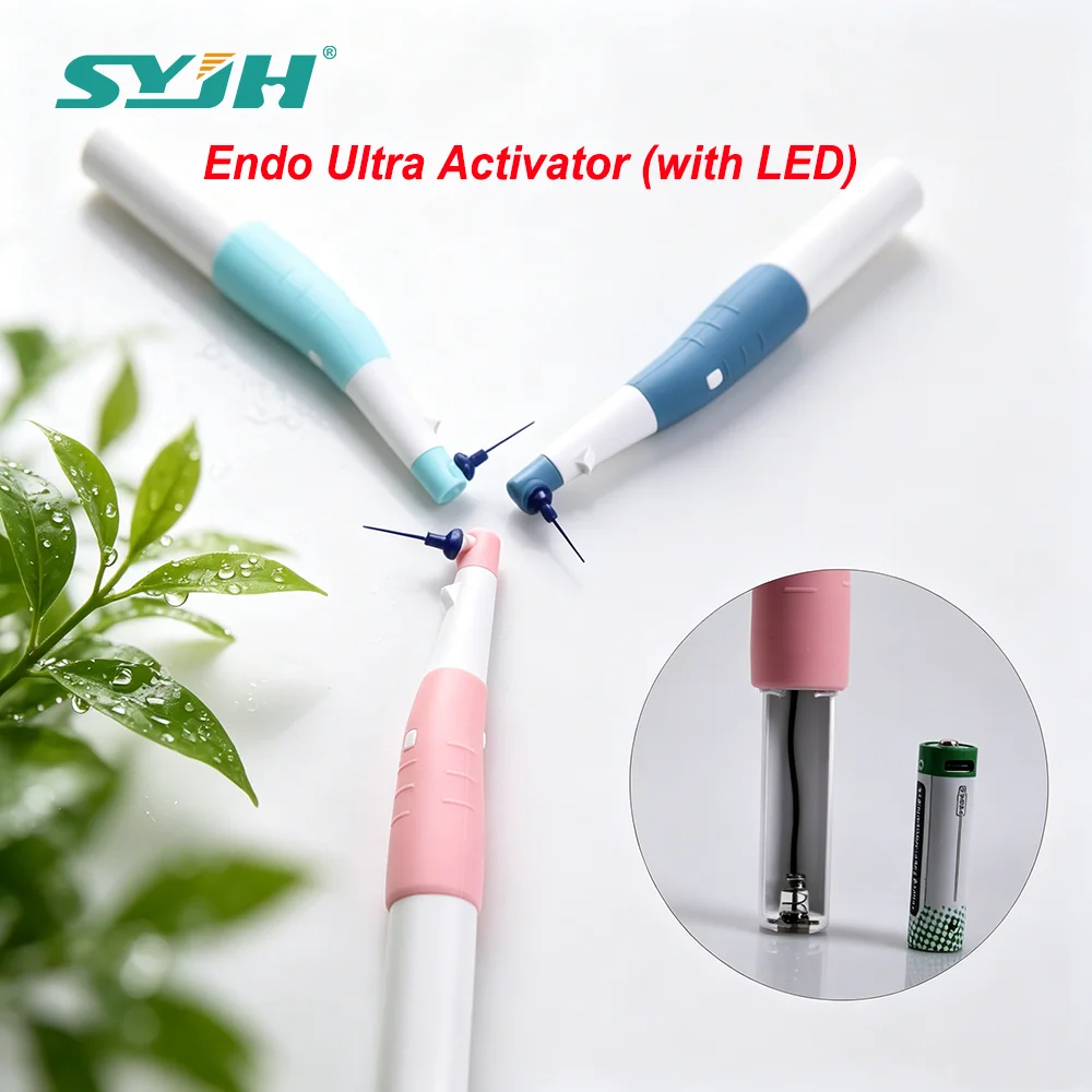 SYJH Dental Wireless LED Endo Ultrasonic Irrigator Endo Activator Ultrasonic Vibrating Cleaning With 60Pcs Tip Dentistry Tools