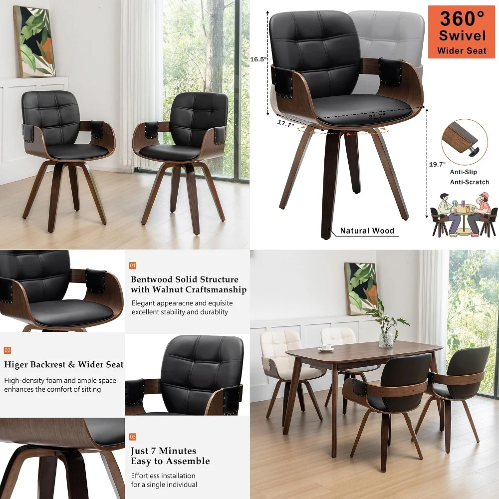

Office Conference Room Chairs Set of 8Waiting Room Chairs with ArmsReception Chairs with Sled Base, PU Leather Stationary Desk