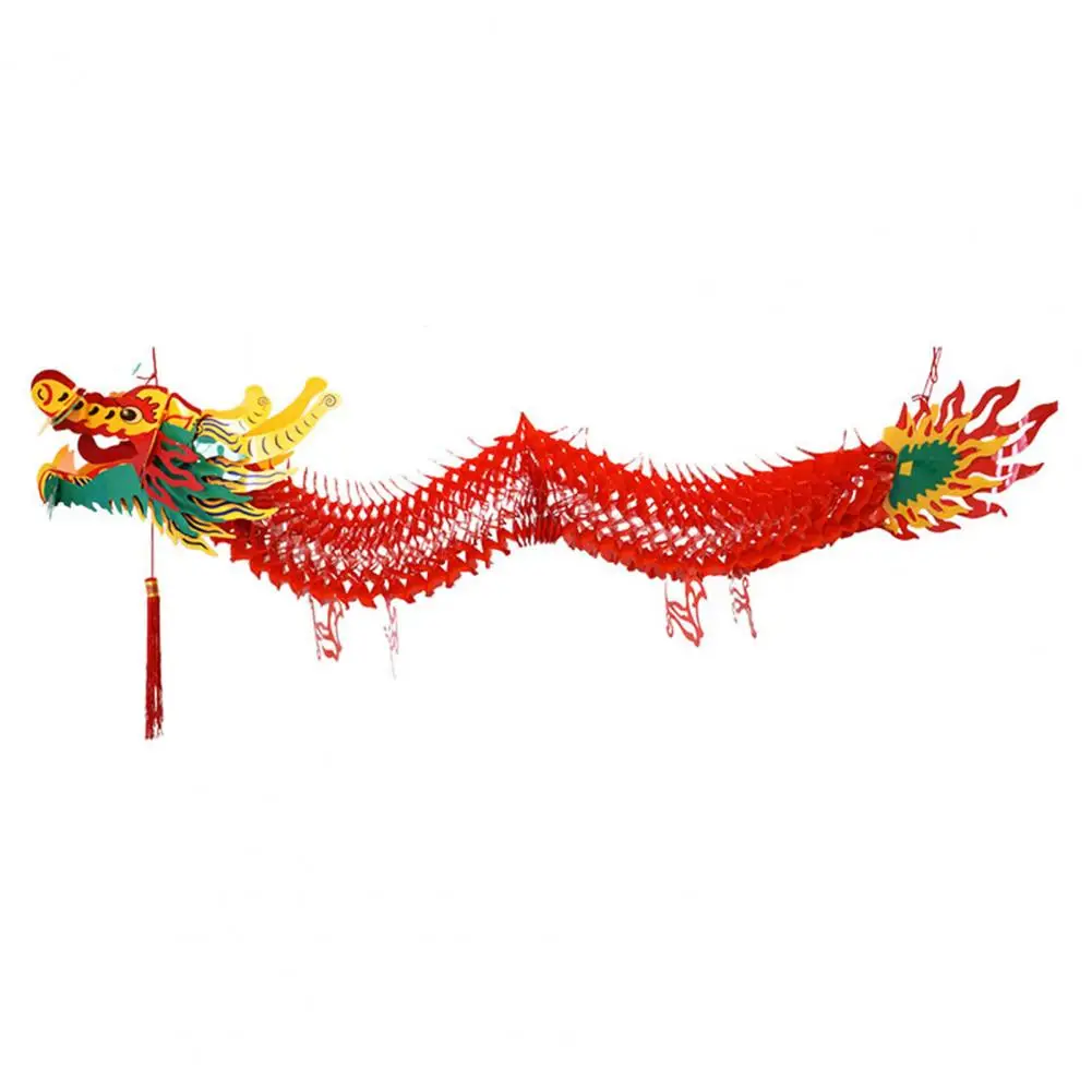 Chinese New Year Lantern Chinese Dragon Lantern with Tassel Festive Hanging Ornament for Spring Festival for Indoor/outdoor