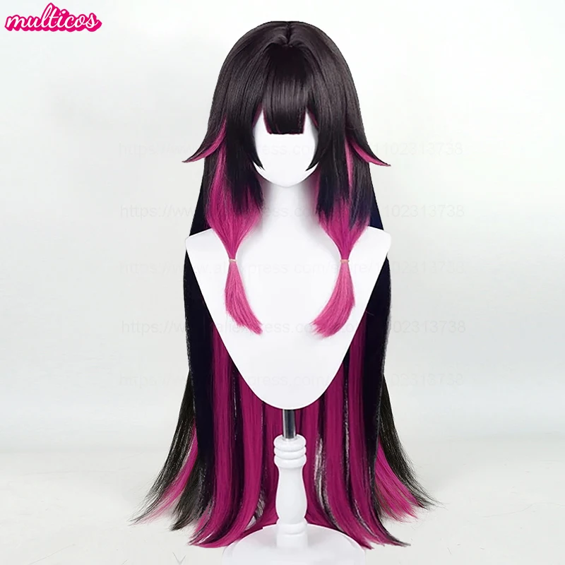 Columbina Cosplay Wig, Long Black Rose Heat Resistant