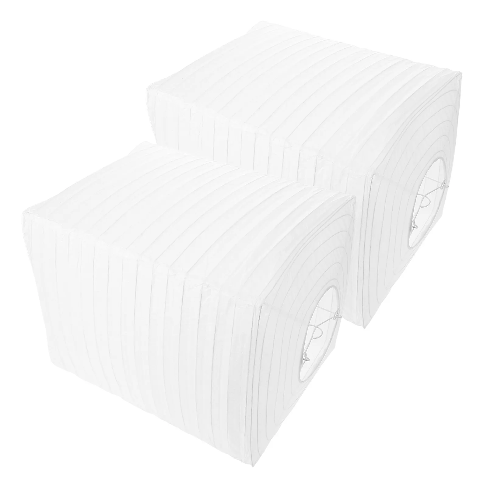 

2 шт. белых бумажных фонариков, декоративные китайские подвесные квадратные бумажные фонарики для дня рождения, свадьбы, вечеринки, украшения дома