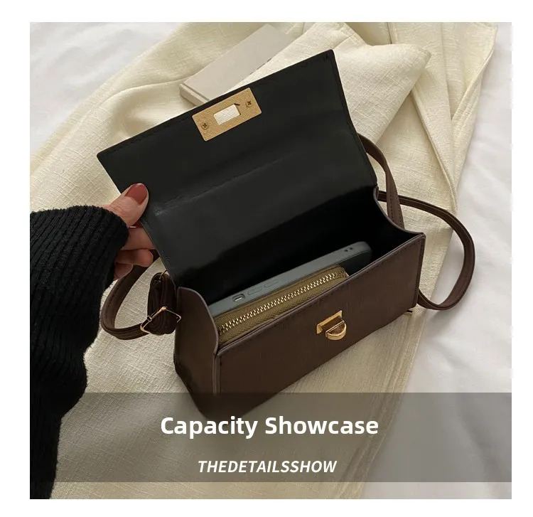 Bolso de Mano Versátil y Moderno para Mujer, Estilo Retro Chic 2026, Bolso Bandolera, Bolso de Hombro, Bolso Cuadrado Suave