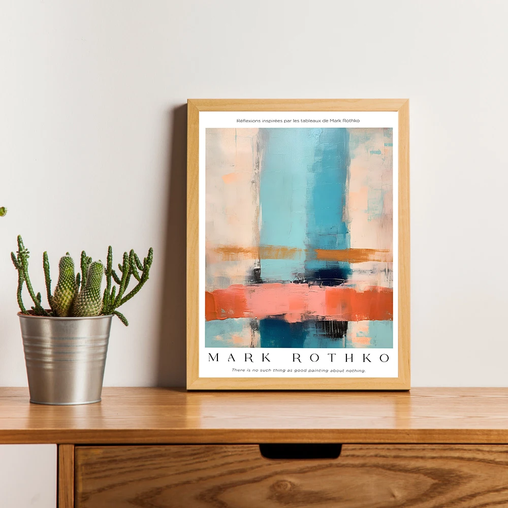 Modern Nordic Famous Oil Painting Wall Art Print Abstract Classical Pink and Black Wall Canvas Painting Colorful Poster Decor