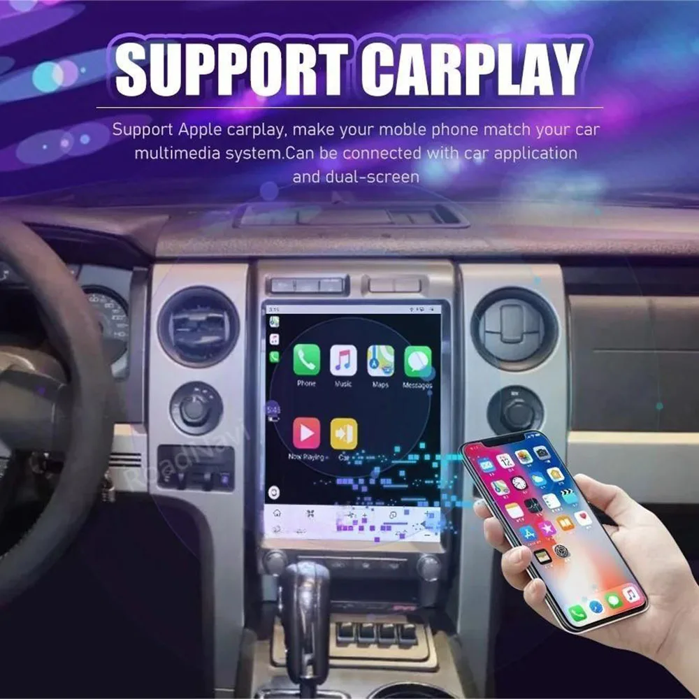 Autoradio Qualcomm da 14,5 '' per Ford F150 2013-2014 Lettore multimediale per auto Wireless Carplay 4G 360