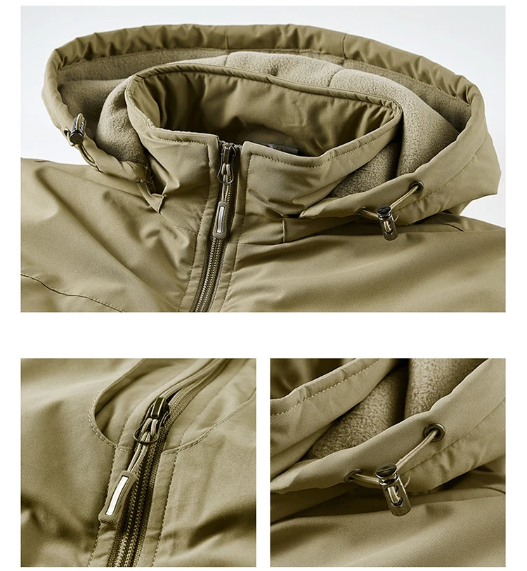 سترات رجالي معطف الشتاء الخريف الذكور سترة واقية الموضة سترة الشارع الشهير معطف يندبروف عادية الدافئة Hombre في الهواء الطلق #4