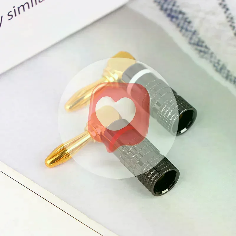 1Pcs Banana Plug Connector 4mm Audio Video Speaker Adapter Banana Connectors Gold-plated Banana Jack No Welding