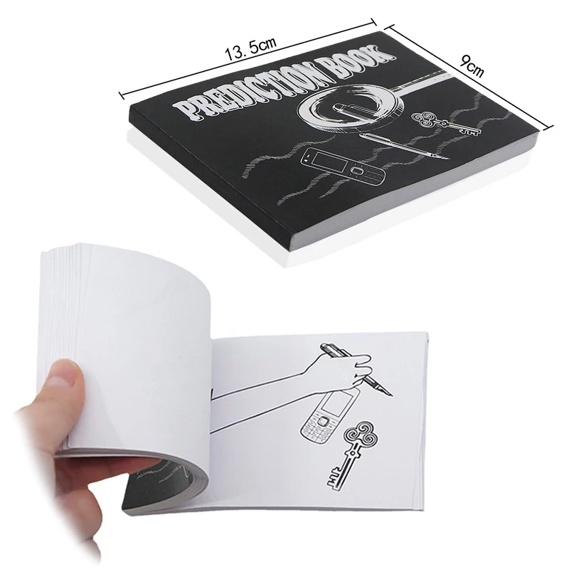 1pcs Prediction Book Magic Trick Magic Props Gimmick Stage Close Up Fire Comedy Accessories Children Beginners Primary Tricks