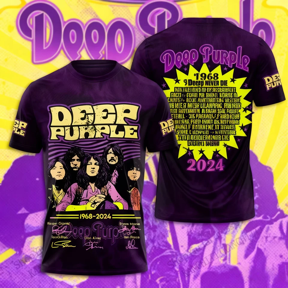 Rock Band Deep Purple Tour 3D Print T-shirt Men Women Fashion