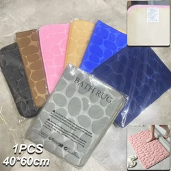 3D Embossed Pebble Bath Rug Non Slip Bathroom Mat Door Floor Mats For Home Living Room Bathtub Shower Room Memory Foam Foot Mats