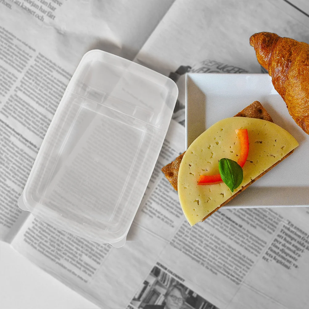 

2Pcs Cheese Slice Container for Refrigerator Clear Bpa Free Storage Box with Lid Sliced Cheese Butter Dairy Fridge Organization