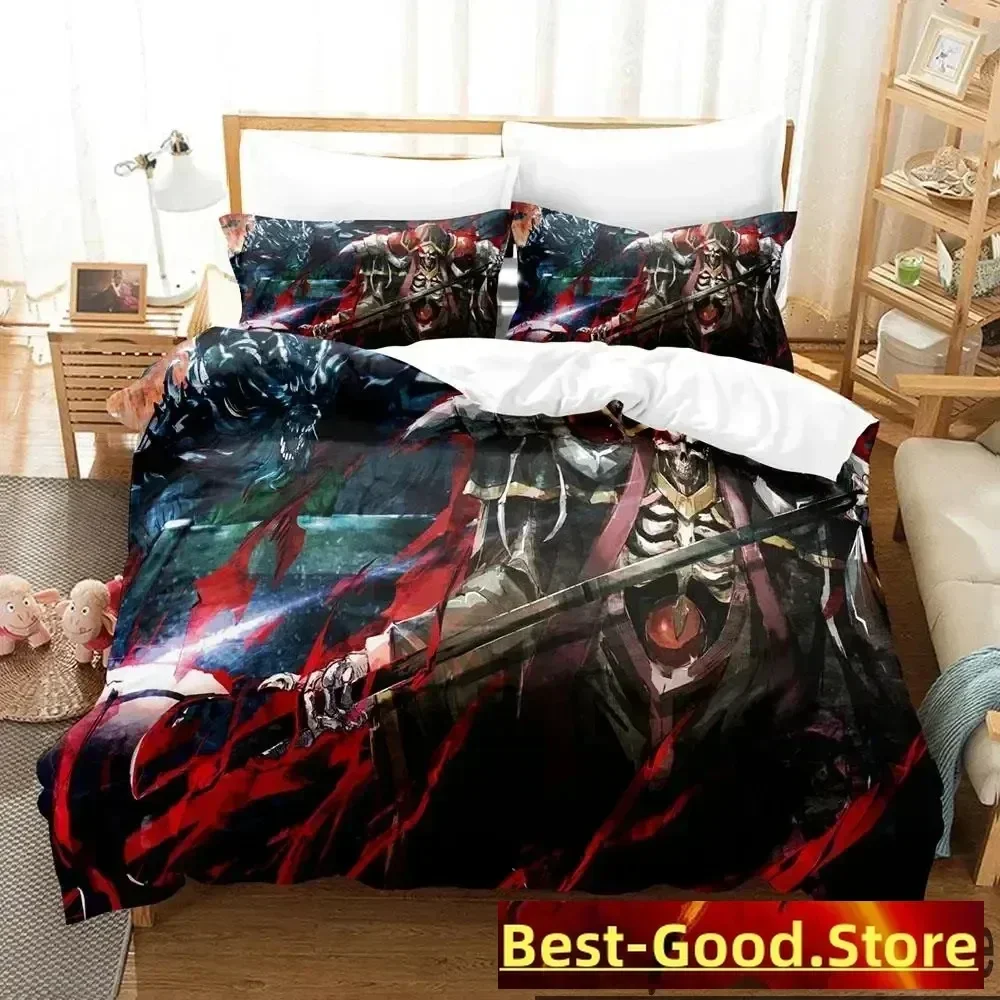 ثلاثية الأبعاد طباعة أنيمي أفرلورد طقم سرير غطاء لحاف طقم سرير غطاء لحاف المخدة المعزي الملك الملكة حجم الأولاد الكبار طقم سرير #4