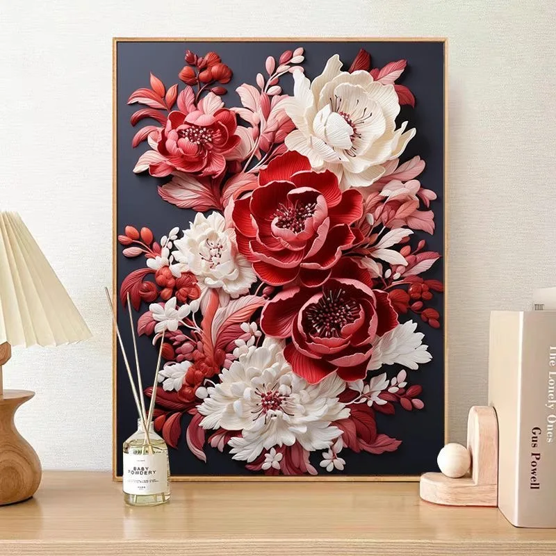 

E6004 Vintage Flower Oil Painting Wall Art