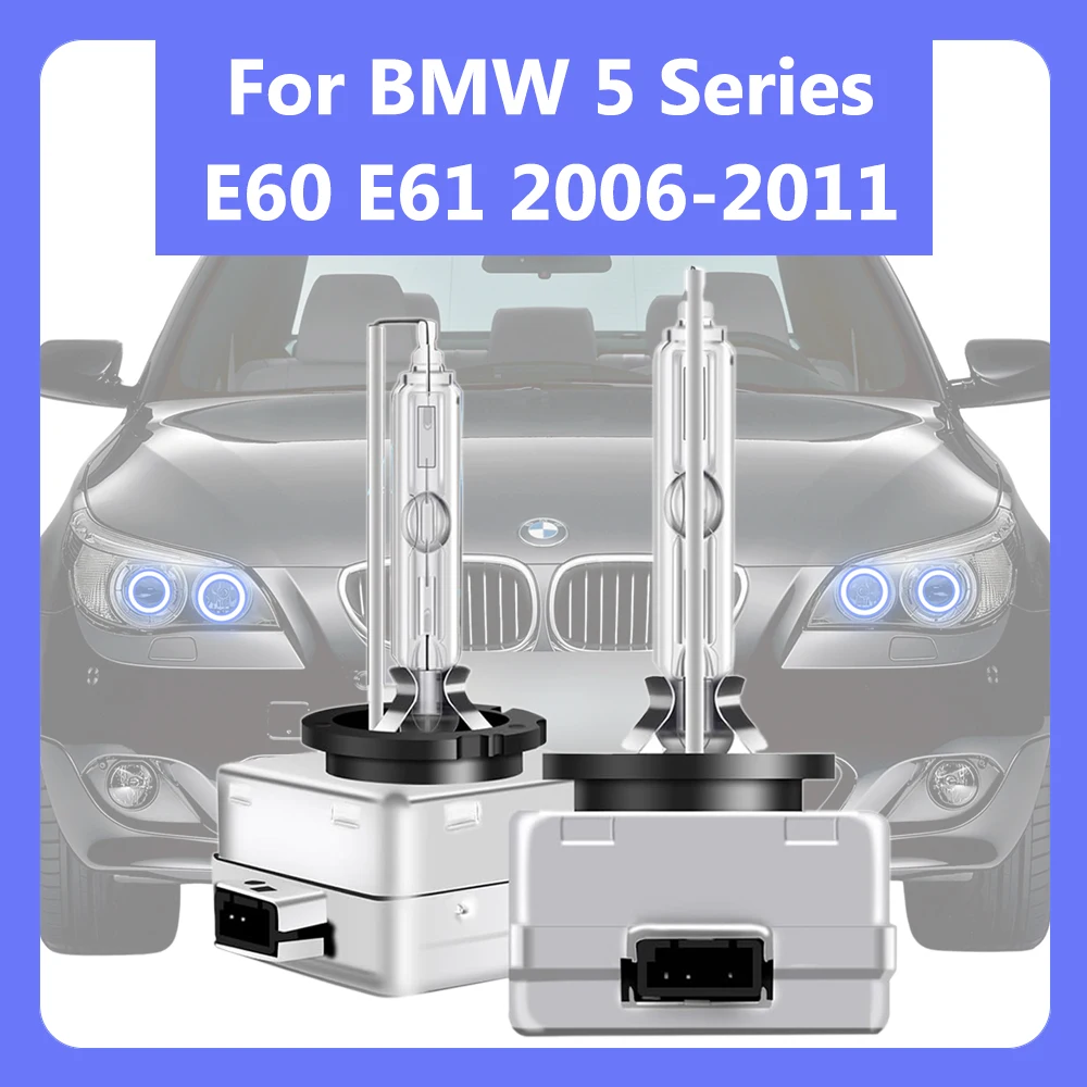 2 шт. HID ксеноновые лампы D1S подходят для BMW 5 серии E60 E61 2006 2007 2008-2011 4300K 6000K 8000K 10000K 12000K Автоматическая лампа 35 Вт