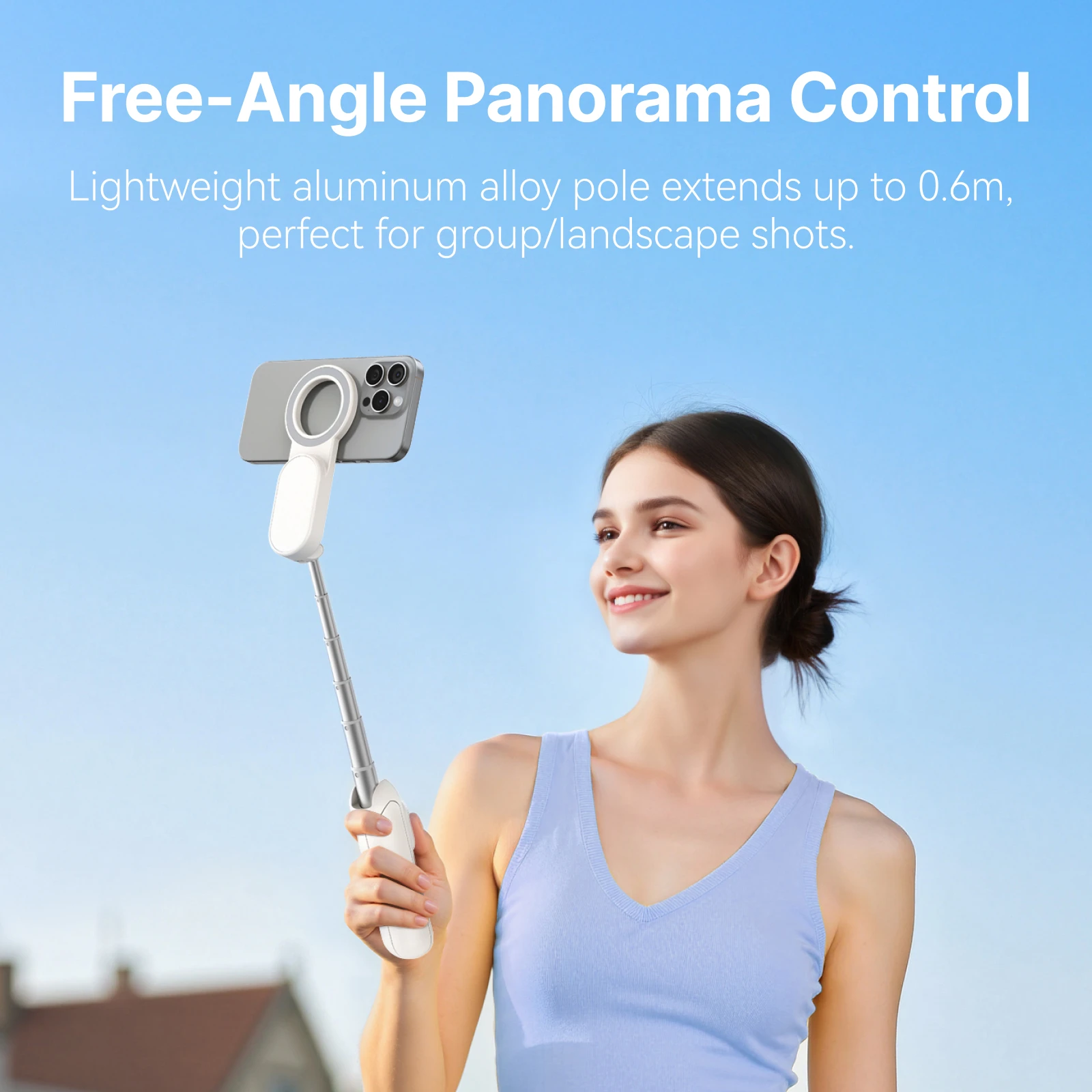 

Магнитная палка для селфи Telesin и мини-штатив, портативная складная палка, удлиняющая до 60 см для смартфонов, макросъемки